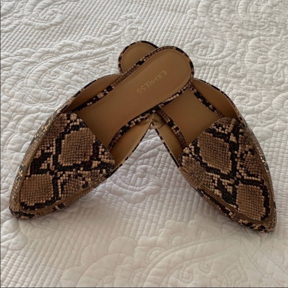 Women’s snake print mules